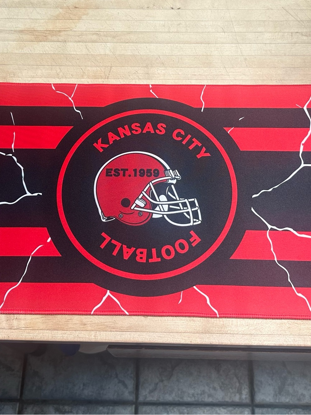 NEW Kansas City Football Mouse Pad HUgE